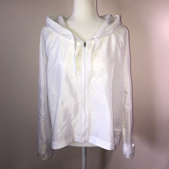 Champion Jackets & Blazers - Champion White Windbreaker Jacket